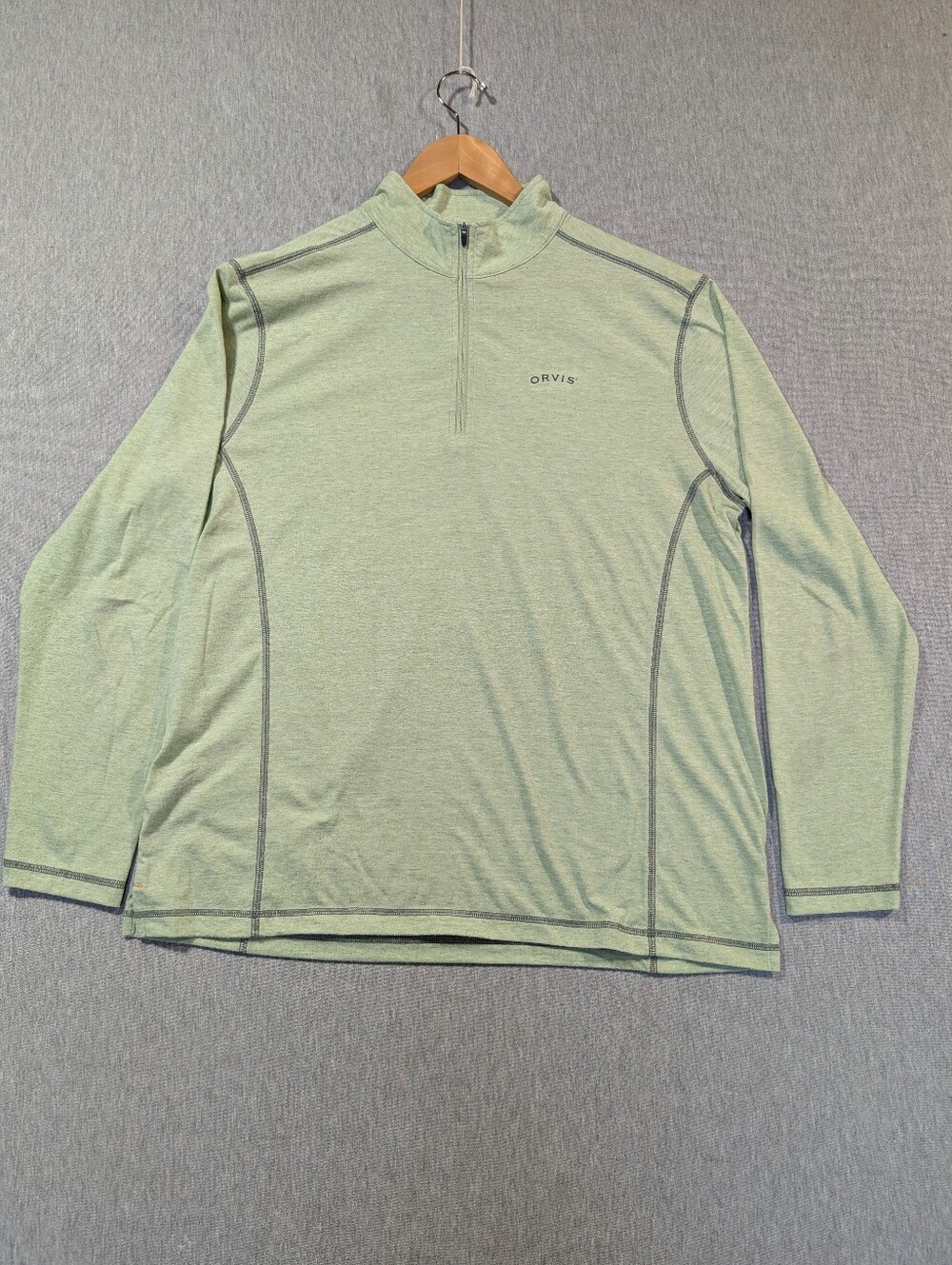 Orvis Mint Green Half-Zip Performance Top